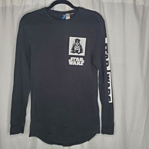 Divided Darth Vader Death Star Crewneck Long-sleeved T-Shirt Size XS